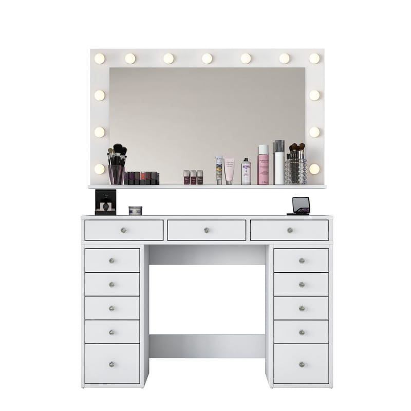 Pervik Sminkbord 120x81,6x44,5 cm - Vit, varmvit - Möbler - Bord & matgrupp - Sminkbord & toalettbord