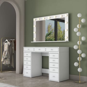 Pervik Sminkbord 120x81,6x44,5 cm - Vit, varmvit - Möbler - Bord & matgrupp - Sminkbord & toalettbord
