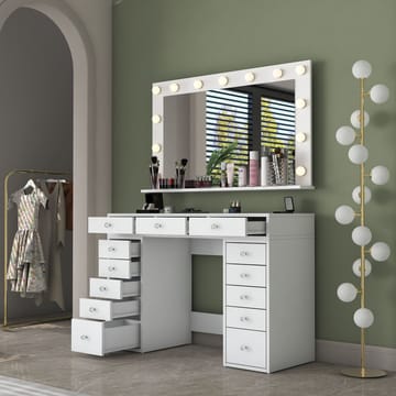 Pervik Sminkbord 120x81,6x44,5 cm - Vit, varmvit - Möbler - Bord & matgrupp - Sminkbord & toalettbord