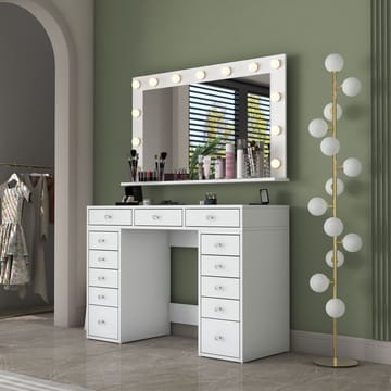 Pervik Sminkbord 120x81,6x44,5 cm - Vit, varmvit - Möbler - Bord & matgrupp - Sminkbord & toalettbord