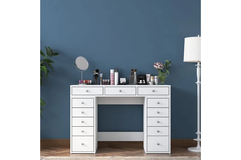 Ramender Sminkbord 120 cm - Vit - Möbler - Bord & matgrupp - Sminkbord & toalettbord