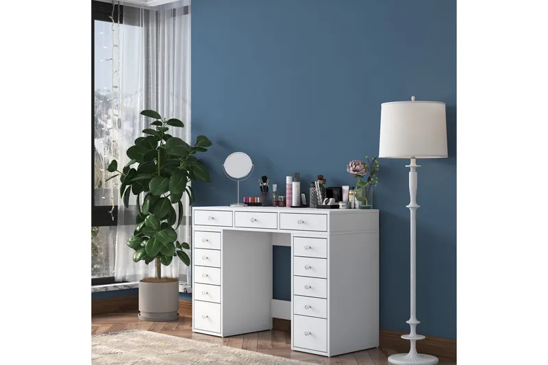 Ramender Sminkbord 120 cm - Vit - Möbler - Bord & matgrupp - Sminkbord & toalettbord