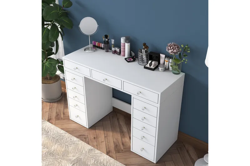 Ramender Sminkbord 120 cm - Vit - Möbler - Bord & matgrupp - Sminkbord & toalettbord