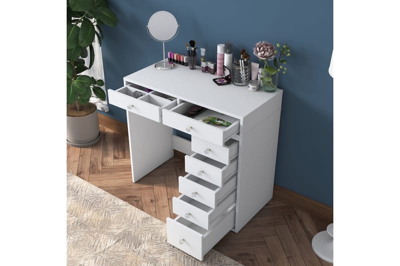 Ramender Sminkbord 90 cm - Vit - Möbler - Bord & matgrupp - Sminkbord & toalettbord