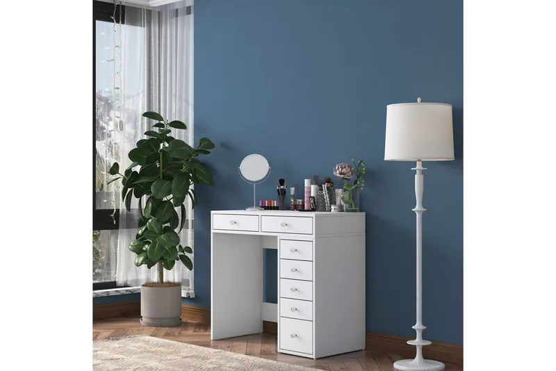 Ramender Sminkbord 90 cm - Vit - Möbler - Bord & matgrupp - Sminkbord & toalettbord