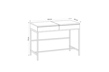 Sminkbord 45x100 cm - Natur/Svart - Möbler - Bord & matgrupp - Sminkbord & toalettbord