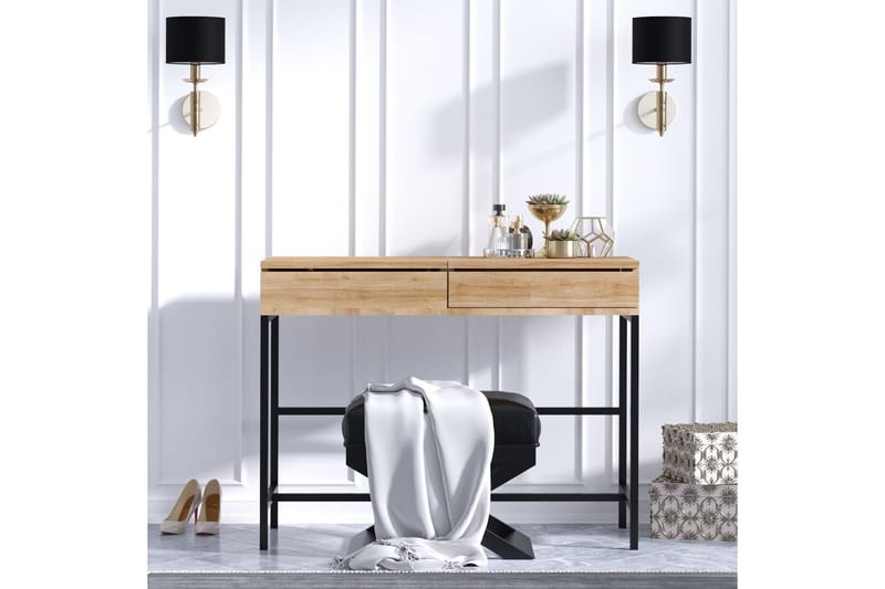 Sminkbord 45x100 cm - Natur/Svart - Möbler - Bord & matgrupp - Sminkbord & toalettbord