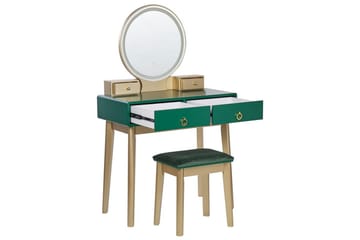 Sminkbord Fedry Grön, guld - Grön, guld - Möbler - Bord & matgrupp - Sminkbord & toalettbord