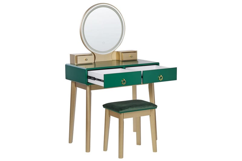 Sminkbord Fedry Grön, guld - Grön, guld - Möbler - Bord & matgrupp - Sminkbord & toalettbord