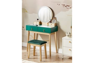 Sminkbord Fedry Grön, guld - Grön, guld - Möbler - Bord & matgrupp - Sminkbord & toalettbord
