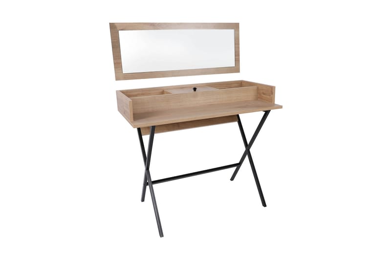 Sminkbord Lossers 100 cm - Valnöt/Svart - Möbler - Bord & matgrupp - Sminkbord & toalettbord