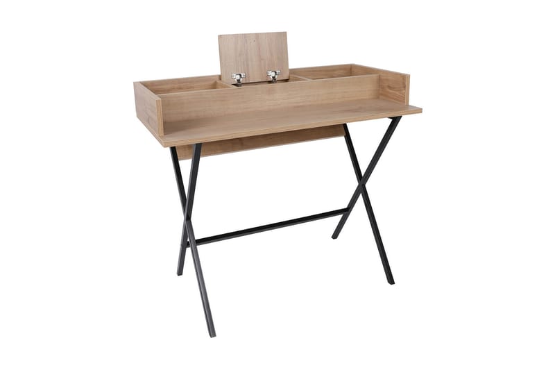 Sminkbord Lossers 100 cm - Valnöt/Svart - Möbler - Bord & matgrupp - Sminkbord & toalettbord