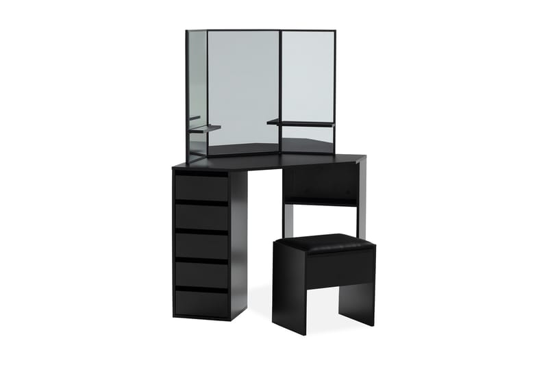 Sminkbord Lycke 140 cm - Svart - Sminkbord & toalettbord - Sminkbord med spegel