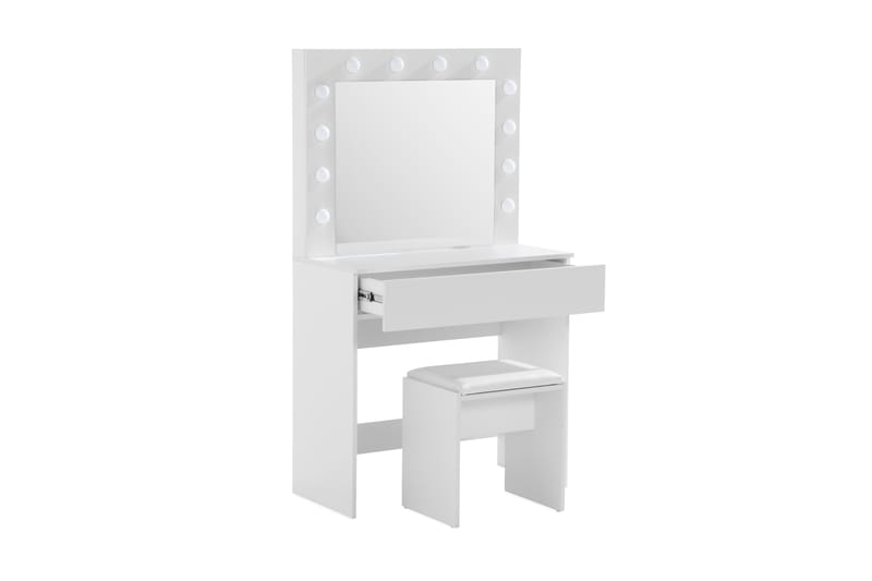 Sminkbord Lycke 80 cm med LED-Belysning - Vit - Sminkbord & toalettbord - Sminkbord med lampor