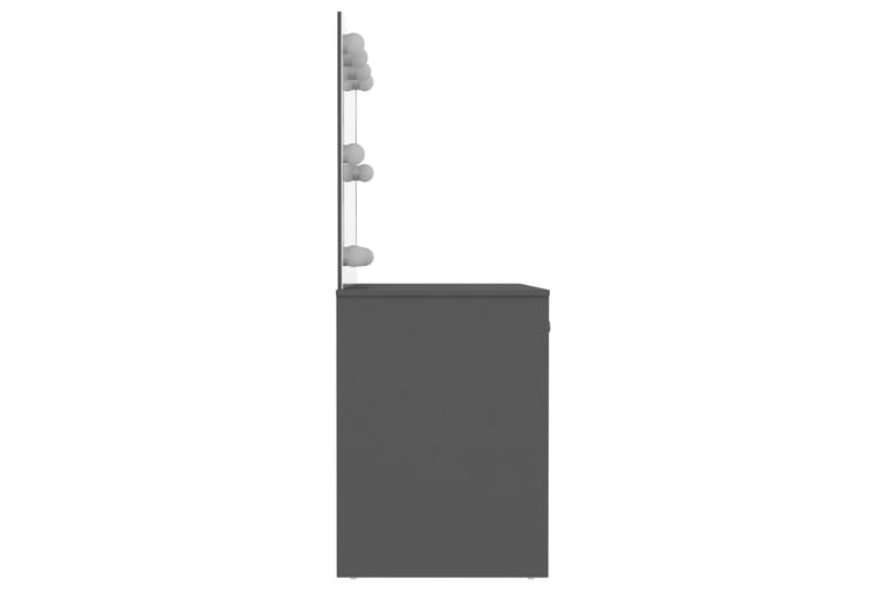 Sminkbord med LED-belysning 110x55x145 cm MDF grå - Grå - Sminkbord & toalettbord - Sminkbord med lampor