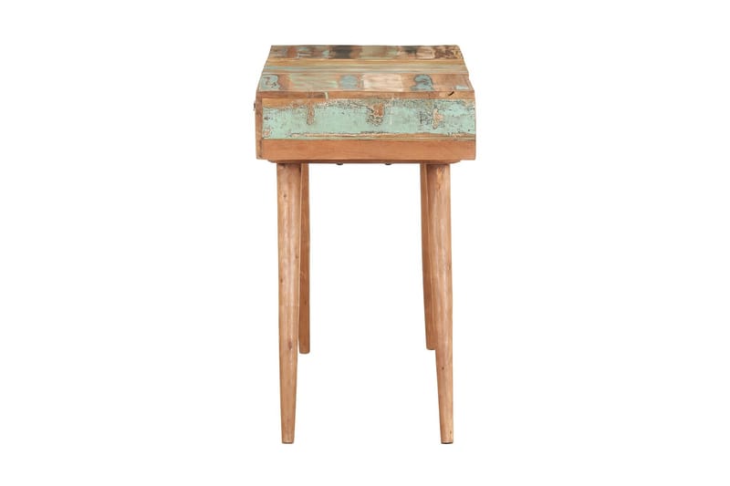 Sminkbord med spegel 112x45x76 cm massivt återvunnet trä - Brun - Sminkbord & toalettbord
