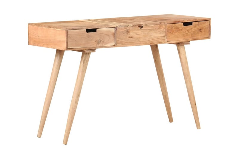 Sminkbord med spegel 112x45x76 cm massivt mangoträ - Brun - Sminkbord & toalettbord