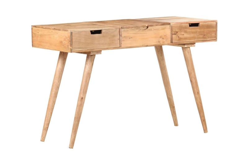Sminkbord med spegel 112x45x76 cm massivt mangoträ - Brun - Sminkbord & toalettbord