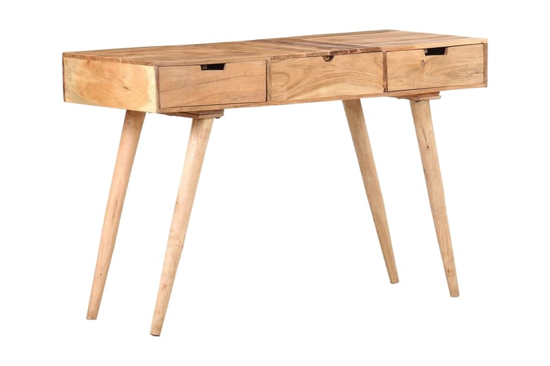 Sminkbord med spegel 112x45x76 cm massivt mangoträ - Brun - Sminkbord & toalettbord