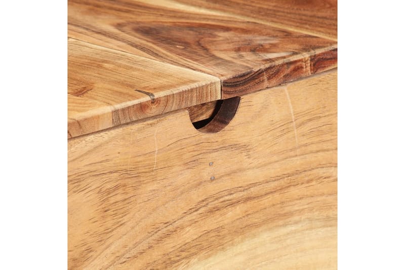 Sminkbord med spegel 112x45x76 cm massivt mangoträ - Brun - Sminkbord & toalettbord