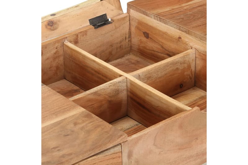 Sminkbord med spegel 112x45x76 cm massivt mangoträ - Brun - Sminkbord & toalettbord