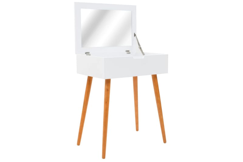 Sminkbord med spegel MDF 60x40x75 cm - Vit - Sminkbord & toalettbord