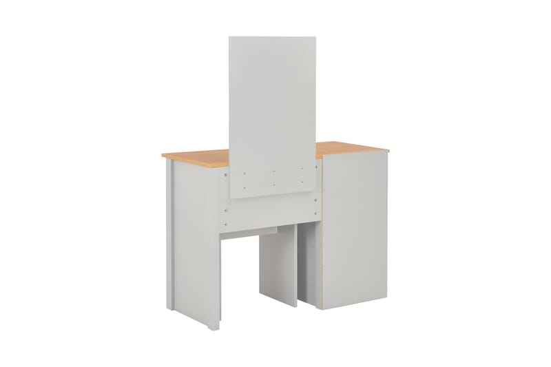 Sminkbord med spegel och pall grå 104x45x131 cm - Grå - Sminkbord & toalettbord