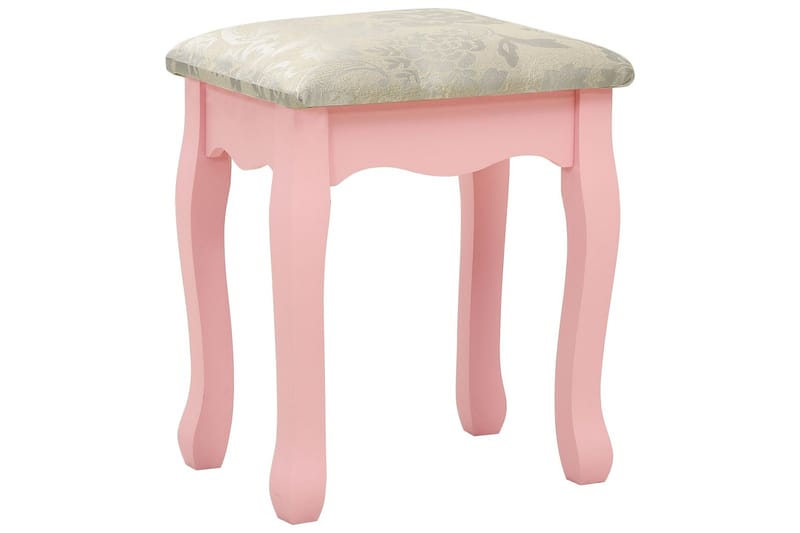 Sminkbord med pall rosa 80x69x141 cm paulowniaträ - Rosa - Sminkbord barn - Sminkbord & toalettbord