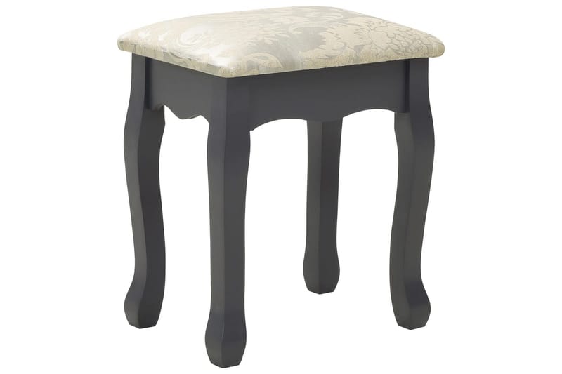Sminkbord med pall grå 75x69x140 cm paulowniaträ - Grå - Sminkbord & toalettbord