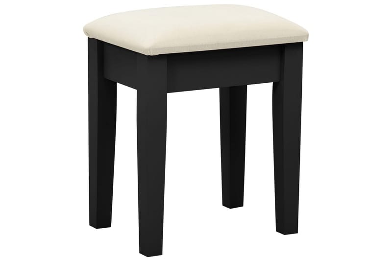 Sminkbord med pall svart 65x36x128 cm kejsarträ MDF - Svart - Sminkbord & toalettbord