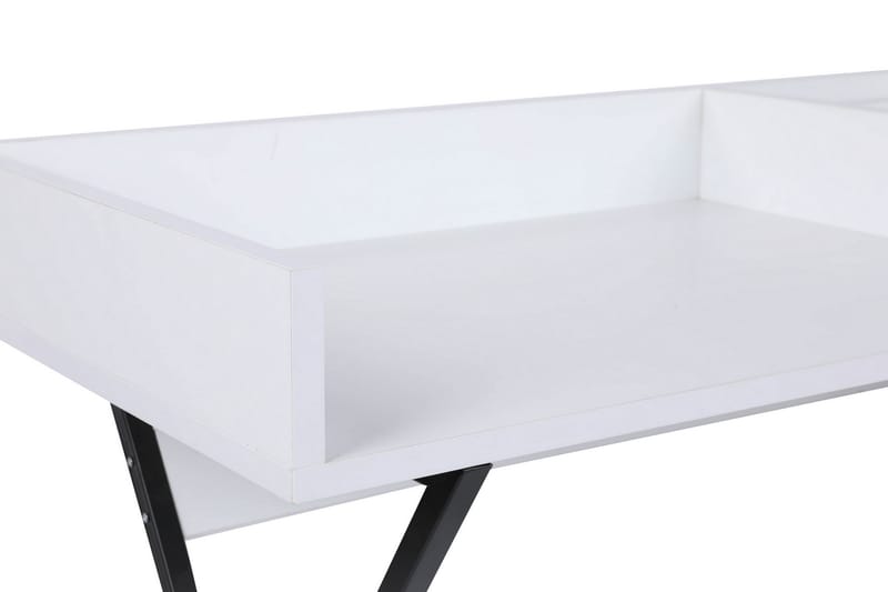 Sminkbord Merkesa 100 cm - Vit/Svart - Möbler - Bord & matgrupp - Sminkbord & toalettbord