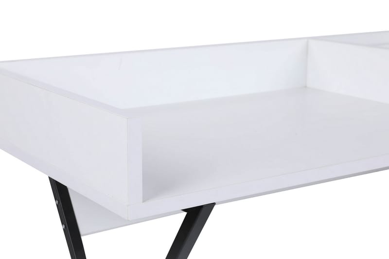 Sminkbord Merkesa 100 cm - Vit/Svart - Sminkbord & toalettbord