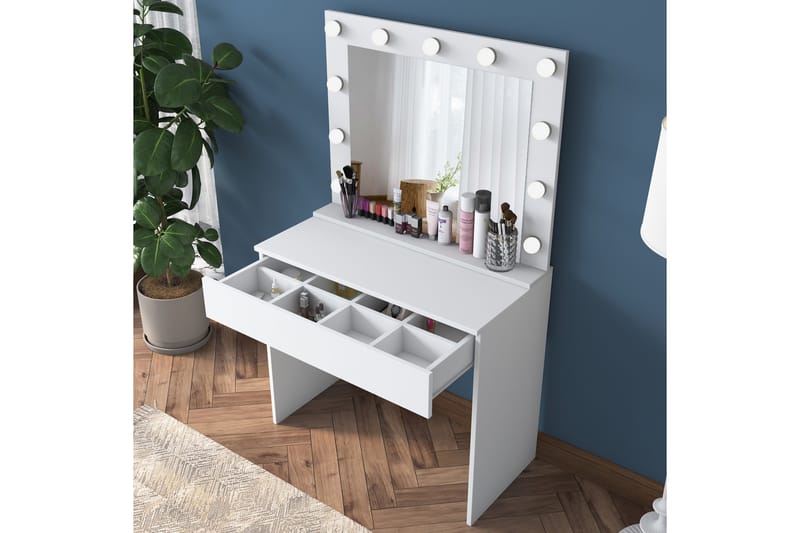 Sminkbord Naomori 90 cm - Vit - Möbler - Bord & matgrupp - Sminkbord & toalettbord