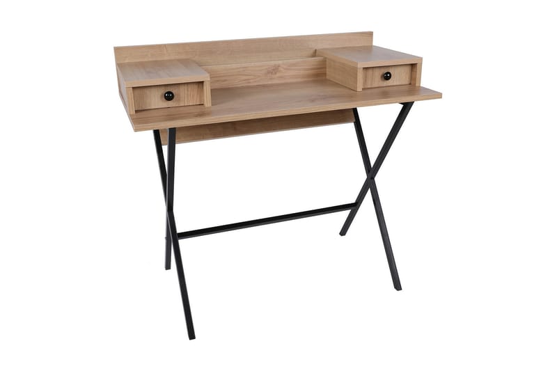 Sminkbord Stokkum 100 cm - Natur/Svart - Möbler - Bord & matgrupp - Sminkbord & toalettbord