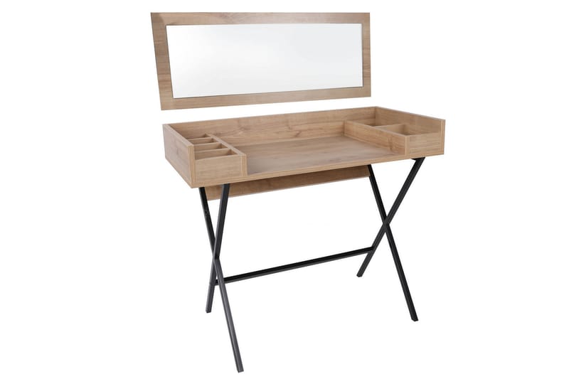 Sminkbord Tibani 100 cm - Valnöt/Svart - Möbler - Bord & matgrupp - Sminkbord & toalettbord