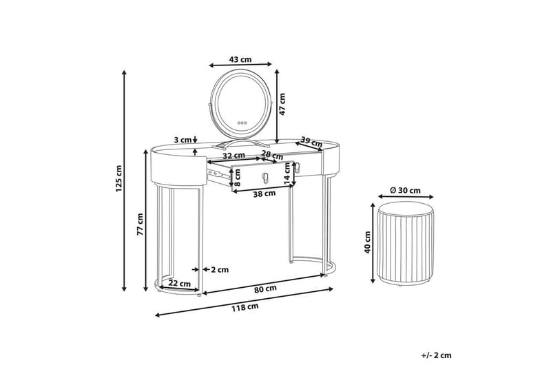 Sminkbord Vinax - Möbler - Bord & matgrupp - Sminkbord & toalettbord
