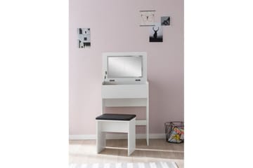 Sminkbord Wohnling Förvaringsutrymme för Osmetic White med spegelpall klassiskt modern - Möbler - Bord & matgrupp - Sminkbord & toalettbord