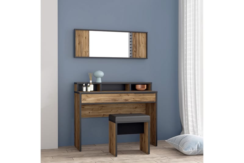 Sminkbord Yundola 110 cm - Brun/Svart - Möbler - Bord & matgrupp - Sminkbord & toalettbord