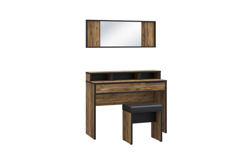 Sminkbord Yundola 110 cm - Brun/Svart - Möbler - Bord & matgrupp - Sminkbord & toalettbord