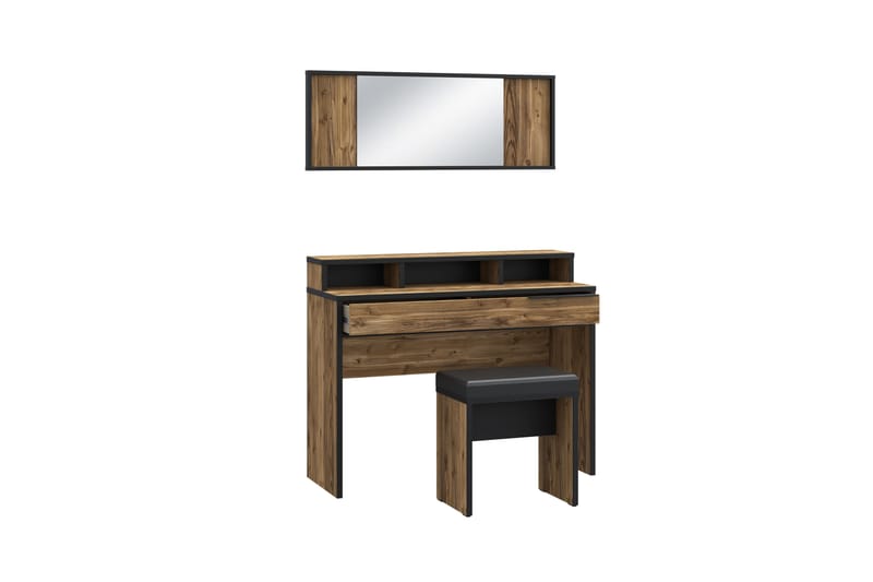Sminkbord Yundola 110 cm - Brun/Svart - Möbler - Bord & matgrupp - Sminkbord & toalettbord