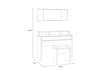 Sminkbord Yundola 110 cm - Brun/Svart - Möbler - Bord & matgrupp - Sminkbord & toalettbord
