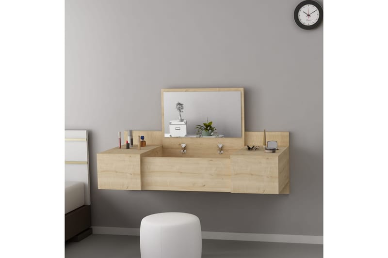 Sminkbord Zakkum 100 cm - Blå/Natur - Sminkbord & toalettbord