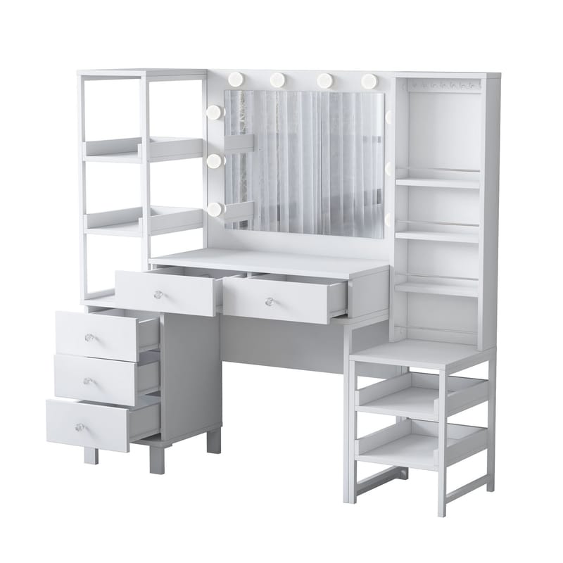 Sondal Sminkbord 145x141,8x40 cm - Vit - Möbler - Bord & matgrupp - Sminkbord & toalettbord