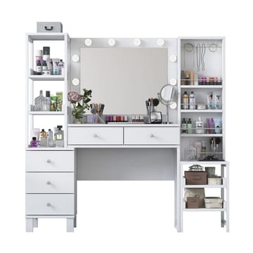 Sondal Sminkbord 145x141,8x40 cm - Vit - Möbler - Bord & matgrupp - Sminkbord & toalettbord