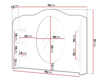 Storys sminkbord 94x81 cm - Beige - Möbler - Bord & matgrupp - Sminkbord & toalettbord