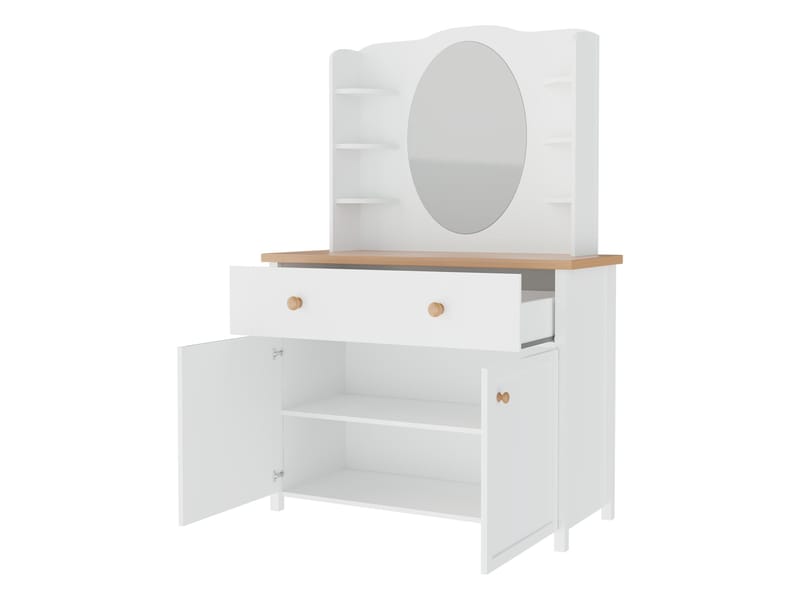 Storys sminkbord - Beige, ek - Möbler - Bord & matgrupp - Sminkbord & toalettbord