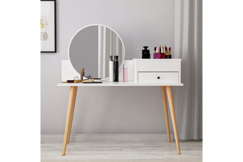 Straat Sminkbord 120x96 cm Vit - Hanah Home - Möbler - Bord & matgrupp - Sminkbord & toalettbord