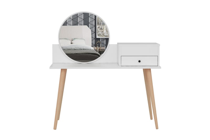 Straat Sminkbord 120x96 cm Vit - Hanah Home - Möbler - Bord & matgrupp - Sminkbord & toalettbord