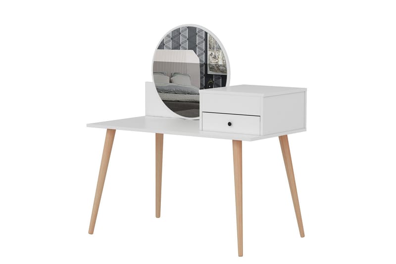 Straat Sminkbord 120x96 cm Vit - Hanah Home - Möbler - Bord & matgrupp - Sminkbord & toalettbord