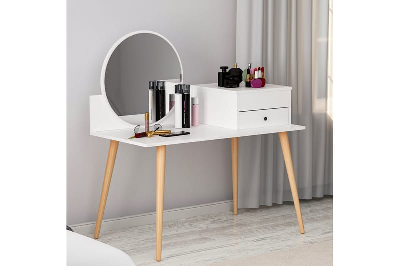 Straat Sminkbord 120x96 cm Vit - Hanah Home - Möbler - Bord & matgrupp - Sminkbord & toalettbord